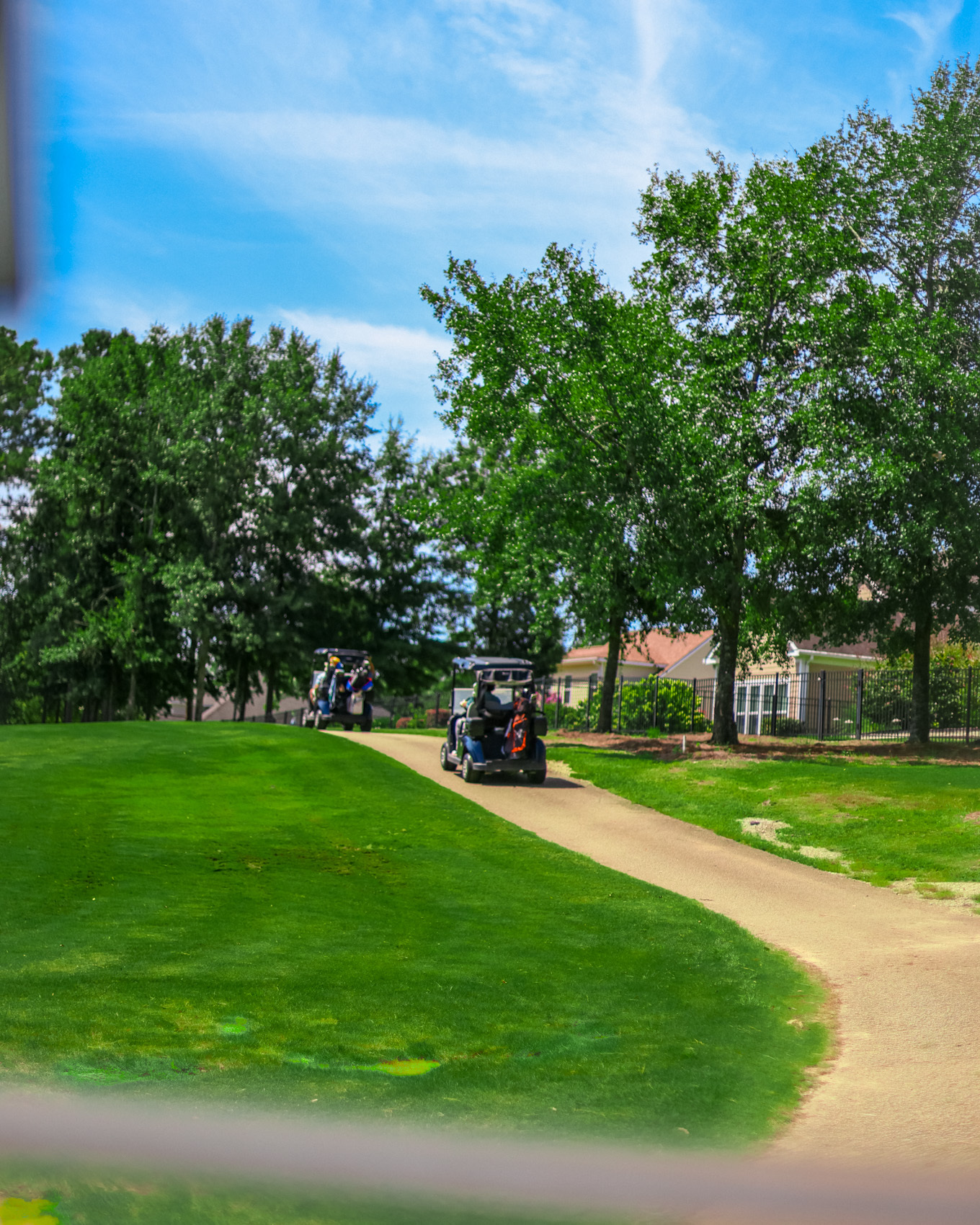 Carts heading out along the cart path
